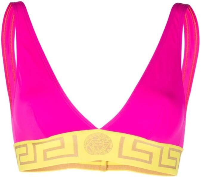 Versace Triangel bikinitop Roze