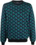 Versace Wollen trui Blauw - Thumbnail 1