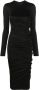 Versace Uitgesneden midi-jurk Zwart - Thumbnail 1