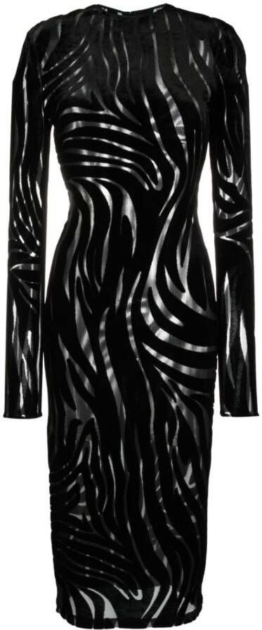 Versace Mini-jurk met zebrapatroon Zwart