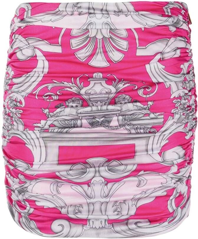 Versace Zijden mini-rok Roze