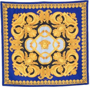 Versace Zijden sjaal Blauw
