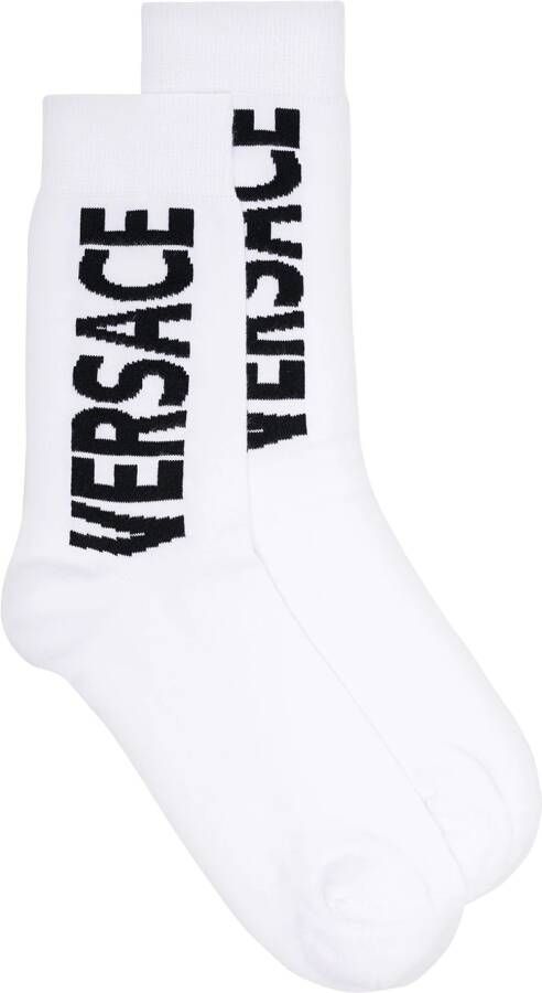 Versace zwart witte sokken met logo