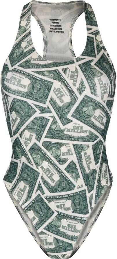 VETEMENTS Badpak met print Groen