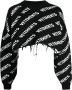 VETEMENTS Gerafelde trui Zwart - Thumbnail 1