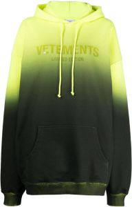 VETEMENTS gradient-effect oversized hoodie Geel