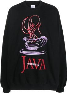 VETE TS Hoodie met grafische print Zwart