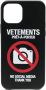 VETEMENTS No Social Media iPhone 12 Pro hoesje Zwart - Thumbnail 1