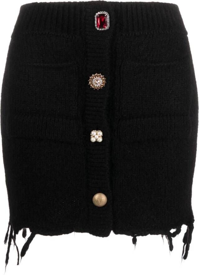 VETEMENTS Mini-rok verfraaid met stras Zwart