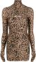 VETEMENTS Mini-jurk met luipaardprint Bruin - Thumbnail 1