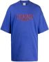 VETEMENTS T-shirt met geborduurd logo Blauw - Thumbnail 1