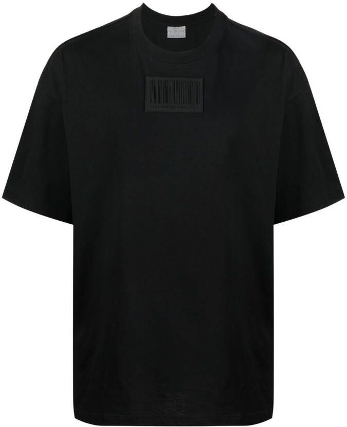 VTMNTS T-shirt met logopatch Zwart