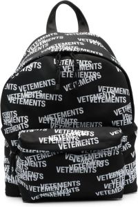 VETE TS logo-print backpack Zwart