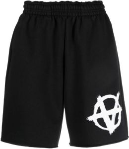VETEMENTS Bermuda shorts met logoprint Zwart