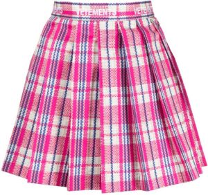 VETEMENTS logo-waistband fully-pleated skirt Roze