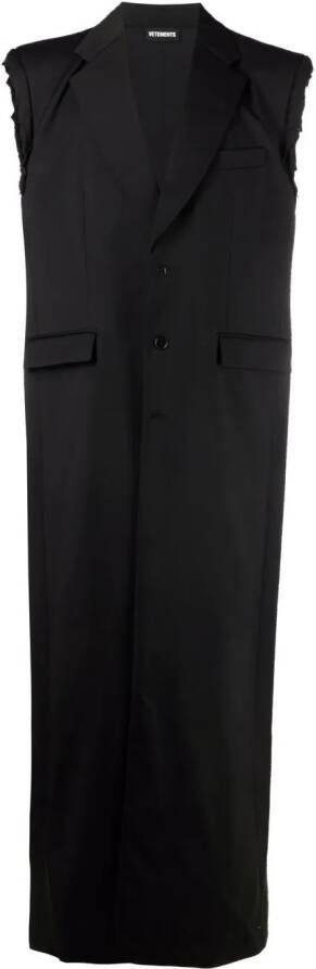 VETEMENTS Mouwloze jas Zwart