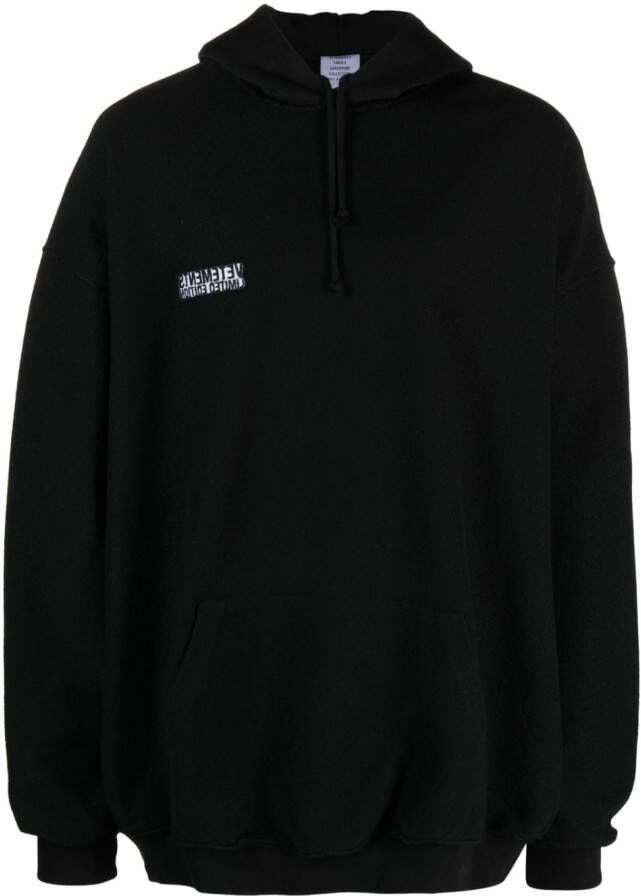 VETEMENTS Oversized hoodie Zwart