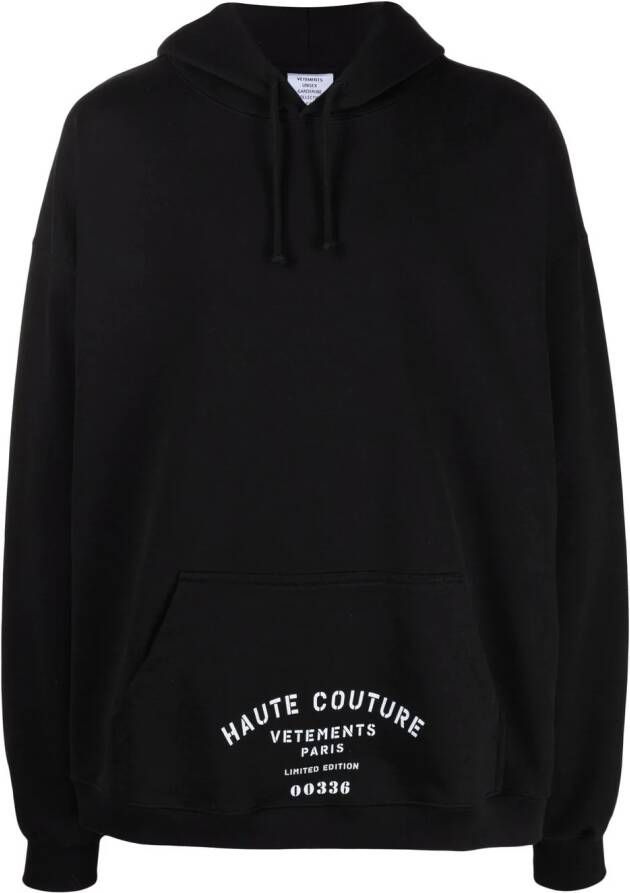 VETE TS Oversized hoodie Zwart