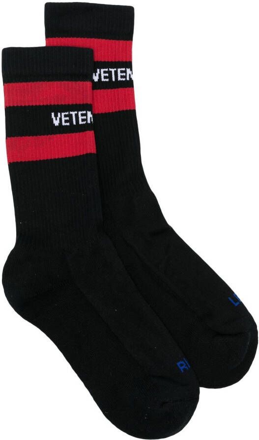 VETEMENTS Intarsia sokken Zwart