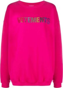 VETEMENTS Sweater verfraaid met logo Roze