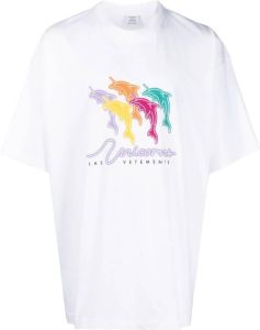 VETE TS T-shirt met eenhoornprint Wit