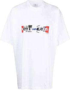 VETE TS T-shirt met logo Wit
