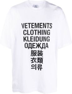 VETE TS T-shirt met logoprint Wit