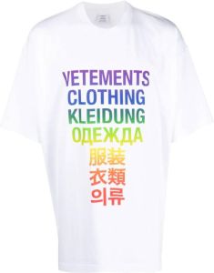 VETE TS T-shirt met logoprint Wit