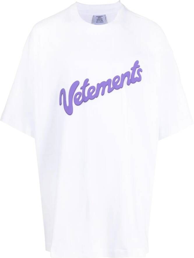 VETEMENTS T-shirt met logoprint Wit
