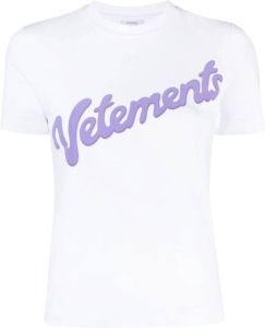 VETEMENTS T-shirt met logoprint Wit