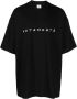 VETE TS T-shirt met logoprint Zwart - Thumbnail 1