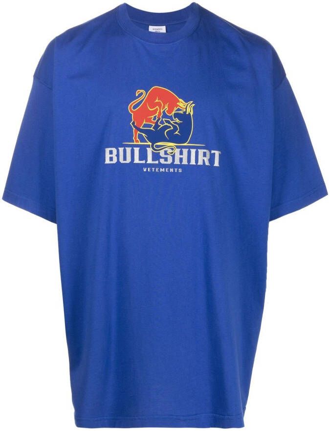 VETE TS T-shirt met print Blauw