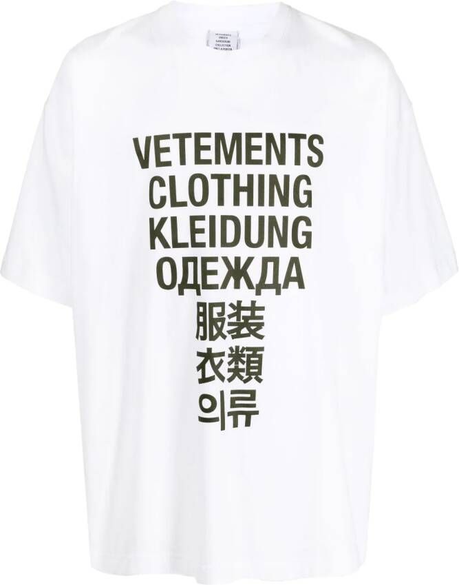 VETE TS T-shirt met print Wit