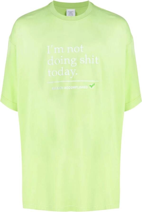 VETE TS T-shirt met tekst Groen