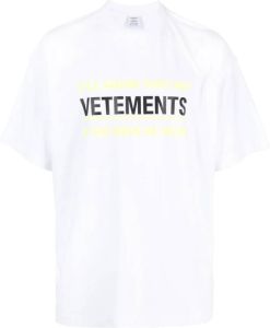 VETE TS T-shirt met tekst Wit