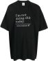VETE TS T-shirt met tekst Zwart - Thumbnail 1