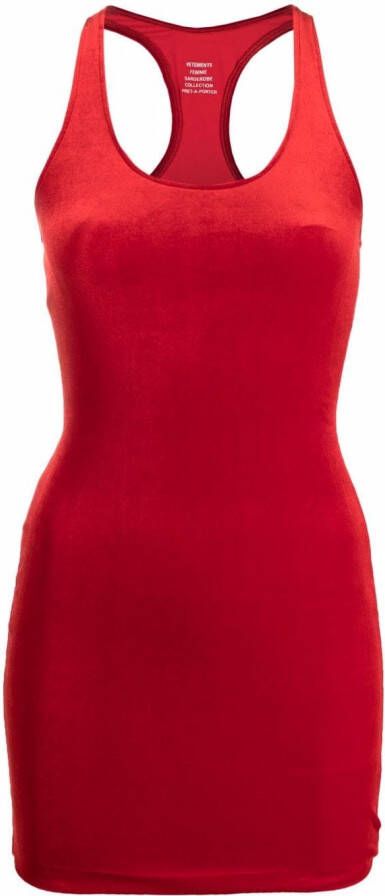 VETEMENTS Uitgesneden mini-jurk Rood