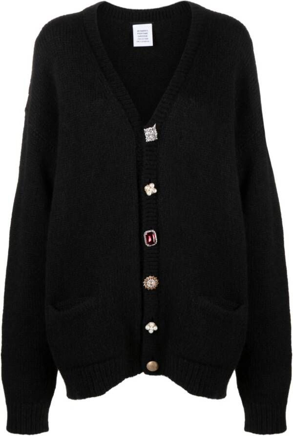 VETEMENTS Vest met afwerking Zwart