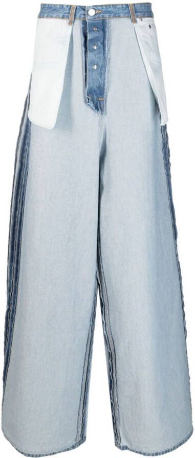 VETEMENTS Denim jeans met wijde pijpen Blauw