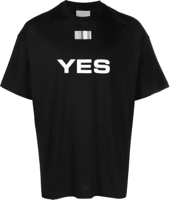 VTMNTS T-shirt met print Zwart