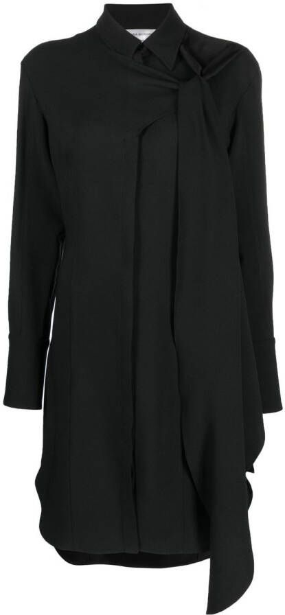 Victoria Beckham Zijden blousejurk Zwart