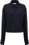 Victoria Beckham Cropped blouse Blauw - Thumbnail 1