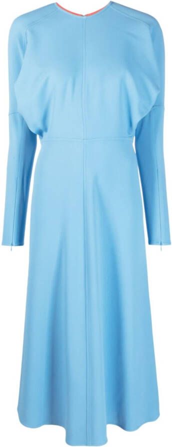 Victoria Beckham Gedrapeerde jurk Blauw