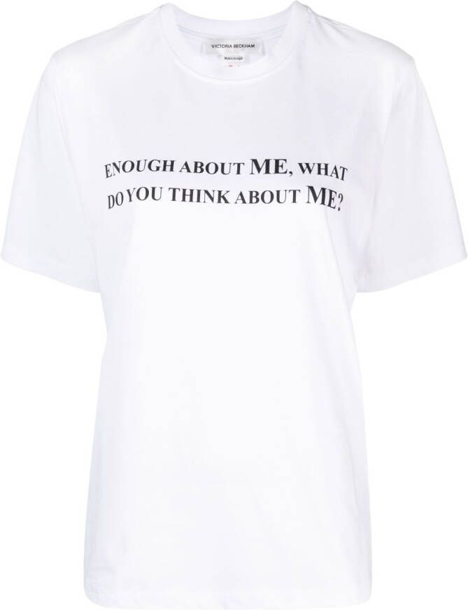 Victoria Beckham T-shirt van biologisch katoen Wit