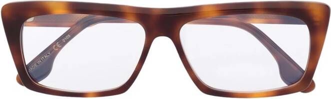 Victoria Beckham Eyewear Bril met rechthoekig montuur Bruin