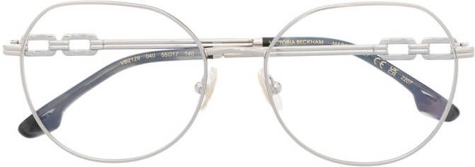 Victoria Beckham Eyewear Bril met schakel detail Zilver