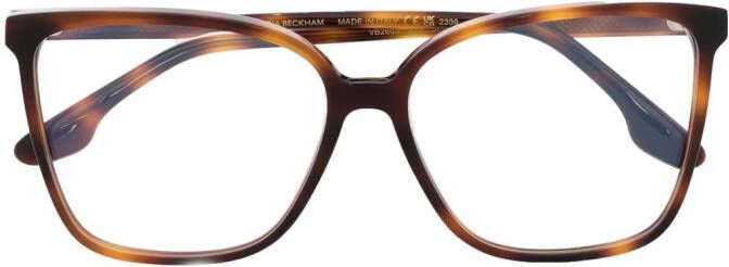 Victoria Beckham Eyewear Bril met vierkant montuur Bruin