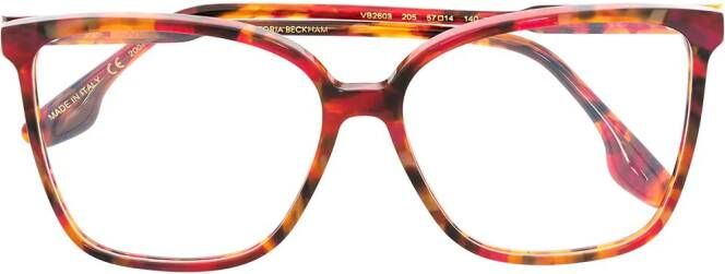 Victoria Beckham Eyewear VB2111 bril met vierkant montuur Rood