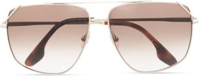 Victoria Beckham Eyewear Zonnebril met piloten montuur Goud