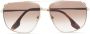 Victoria Beckham Eyewear Zonnebril met piloten montuur Goud - Thumbnail 1